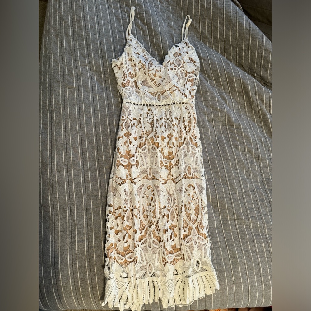 Fashion Nova White Lace Dress